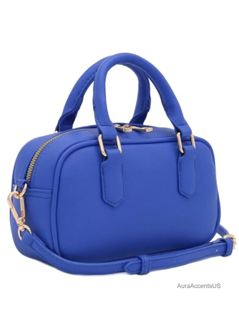 Mini PU Leather Satchel Purse Top Handle Crossbody Bag